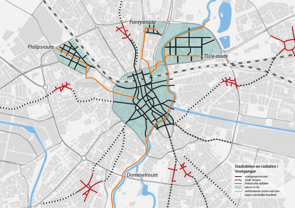 Eindhoven voetgangersnetwerk